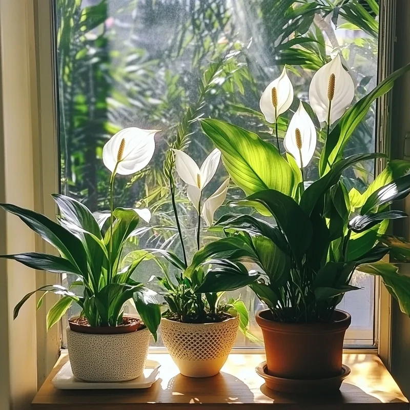 Bàn làm việc sang hơn với chậu lan ý đẹp cây lan ý