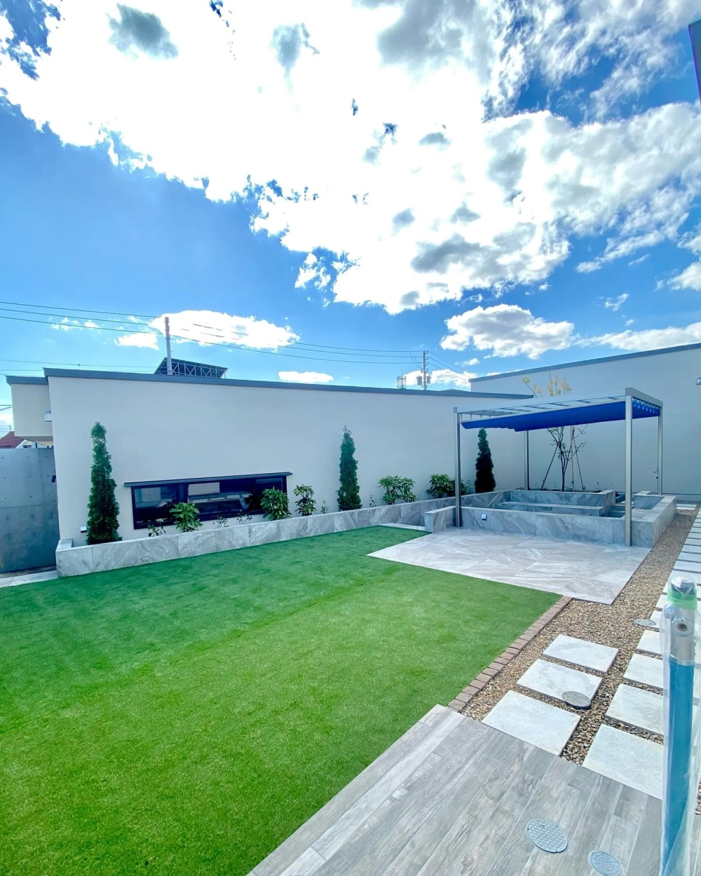 Quầy bar sân vườn kết hợp BBQ phong cách Địa Trung Hải