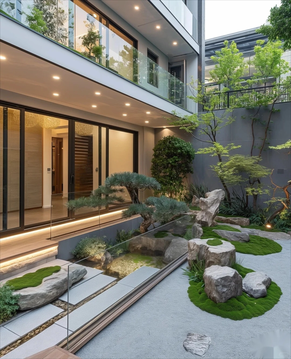 Mẫu sân vườn đẹp lát đá tự nhiên bền đẹp và chống trơn trượt hiệu quả