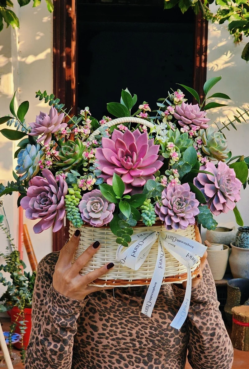 Gọn xinh và dễ thương nhờ quà tặng sen đá nhỏ xinh