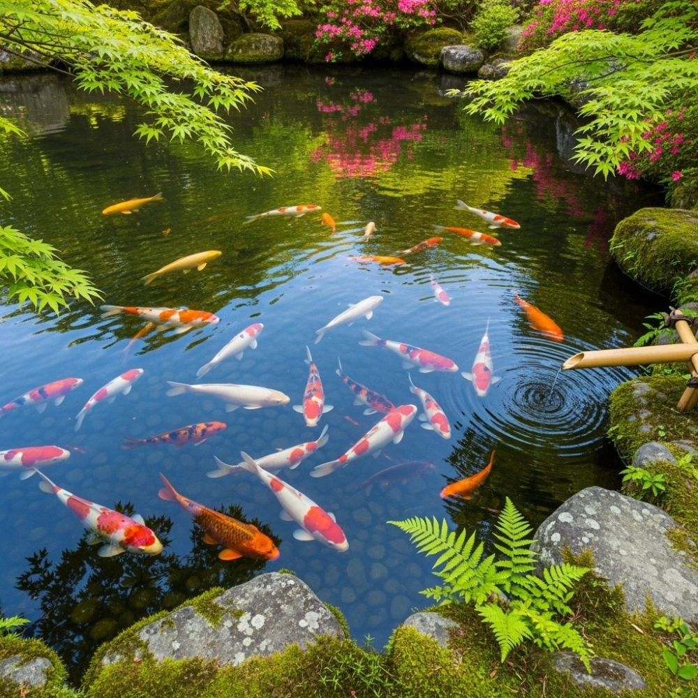 Các loại cây trồng quanh ao cá sân vườn tạo bóng mát và cảnh quan