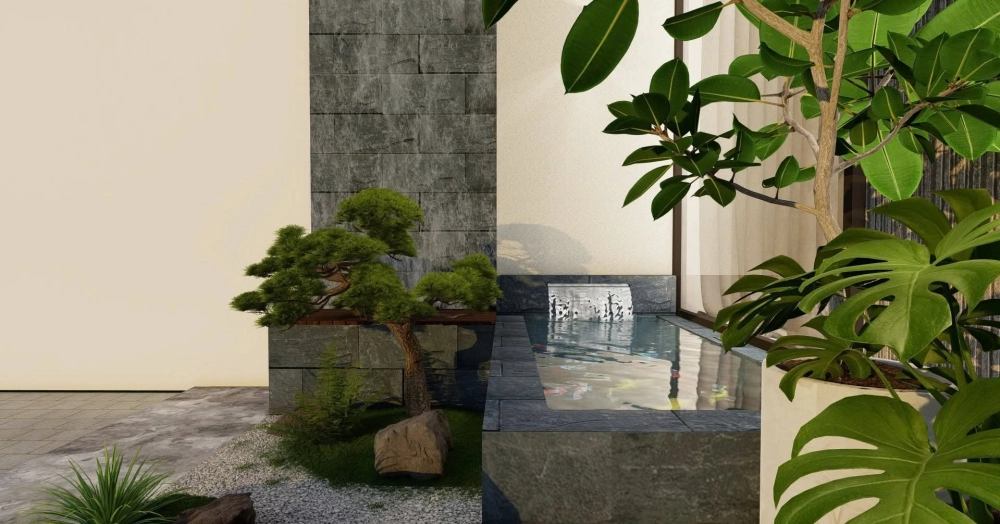 Không gian thiết kế sân vườn trên sân thượng thoáng đãng