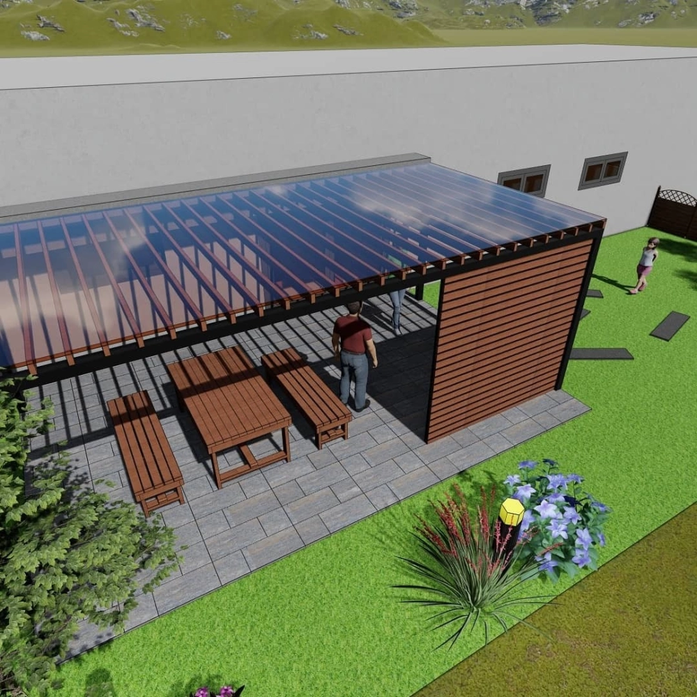 Vườn khô nhà phố phong cách tối giản hiện đại