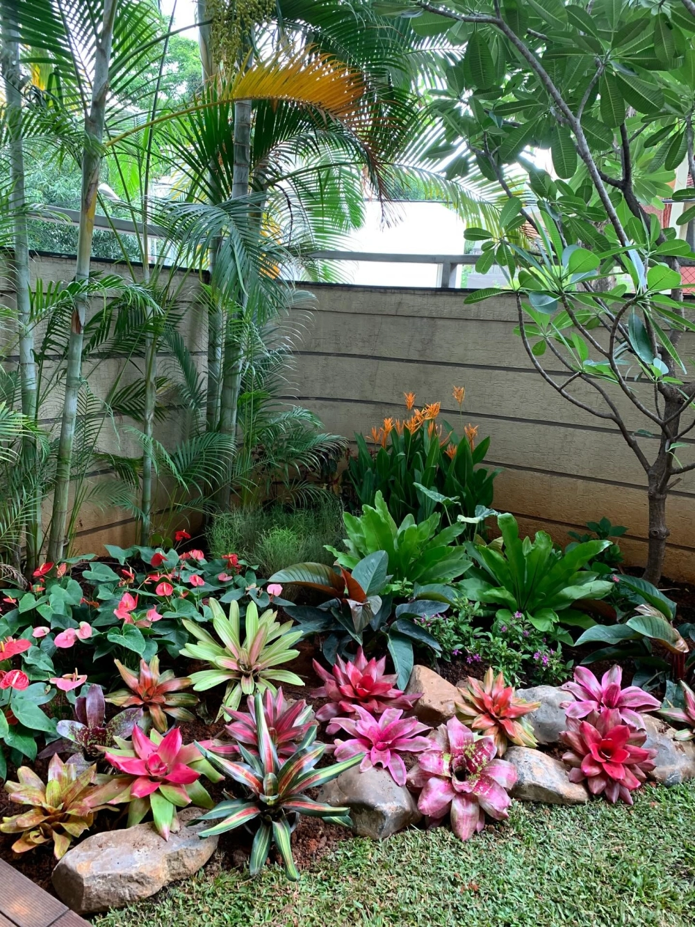 Lối đi sân vườn Tropical lót đá tự nhiên tinh tế