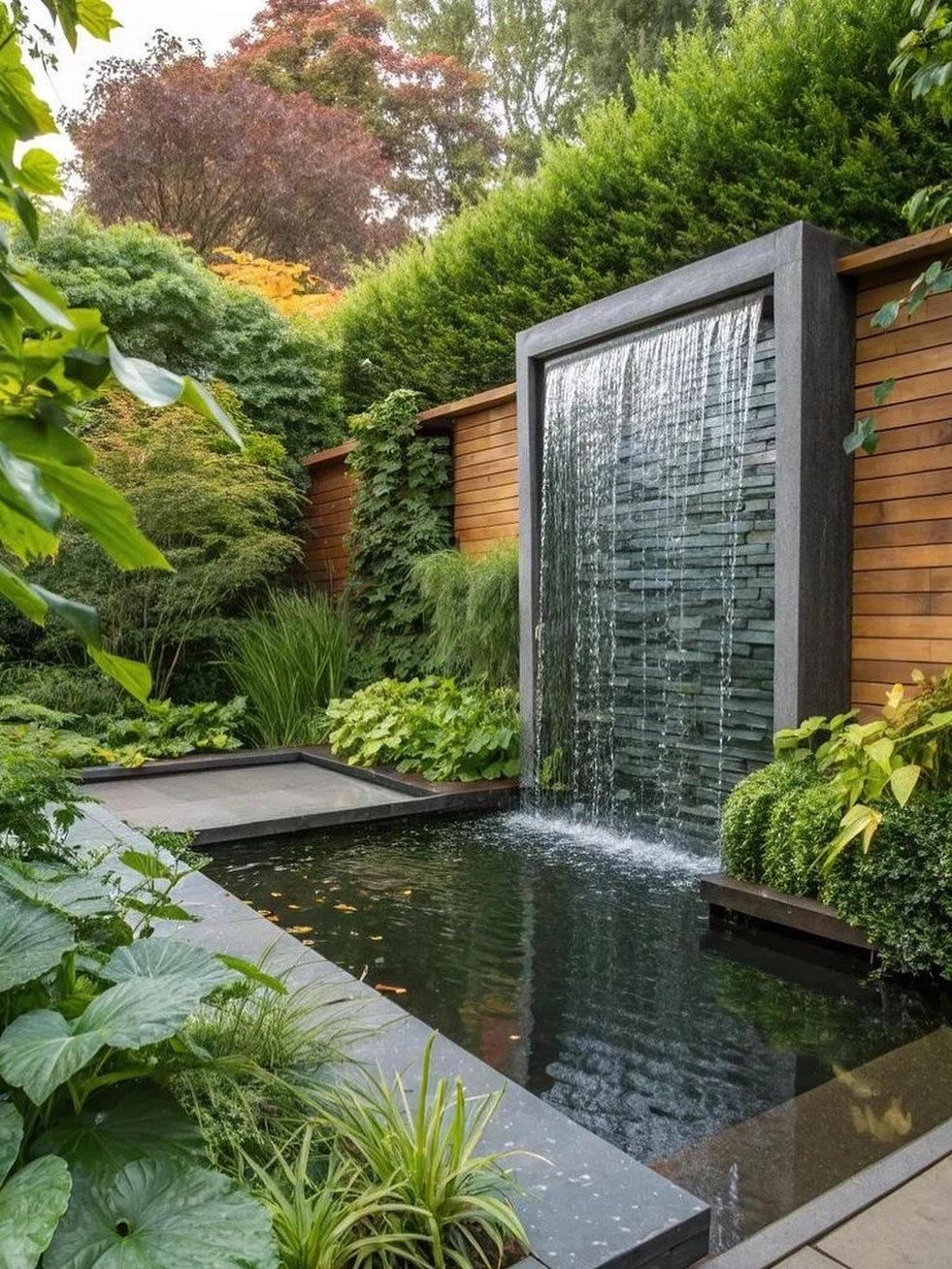 Ý tưởng thác nước sân vườn tự làm từ vật liệu tái chế