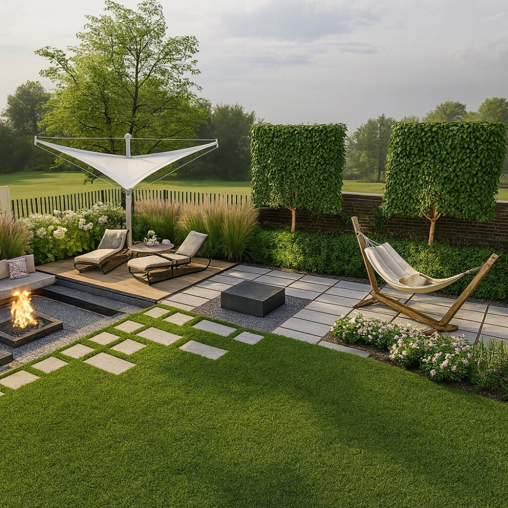 Cách thi công đường dạo sân vườn bằng đá tự nhiên đẹp mắt