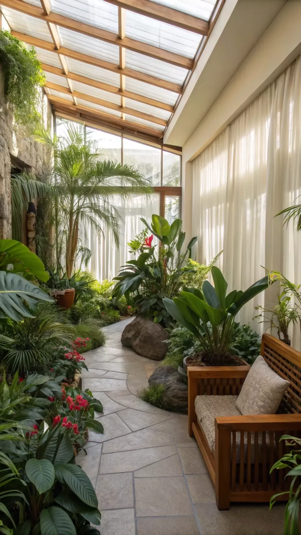 Xây dựng hồ cá koi giếng trời mang lại sự sống động