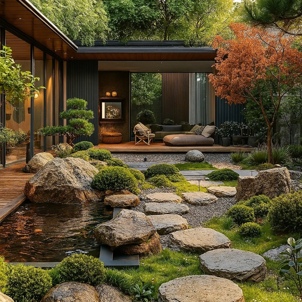 Hình ảnh tiểu cảnh sân vườn làng quê Việt Nam mộc mạc thân thuộc