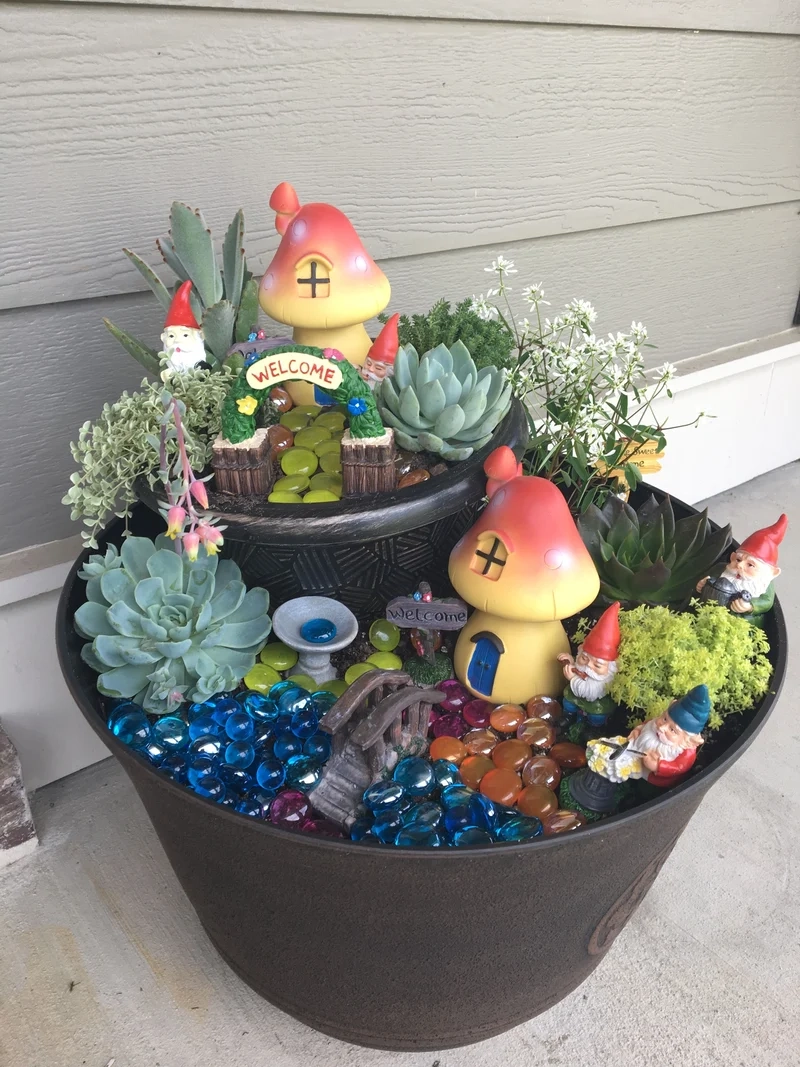 Khám phá vẻ đẹp Đà Lạt với tiểu cảnh sen đá đà lạt