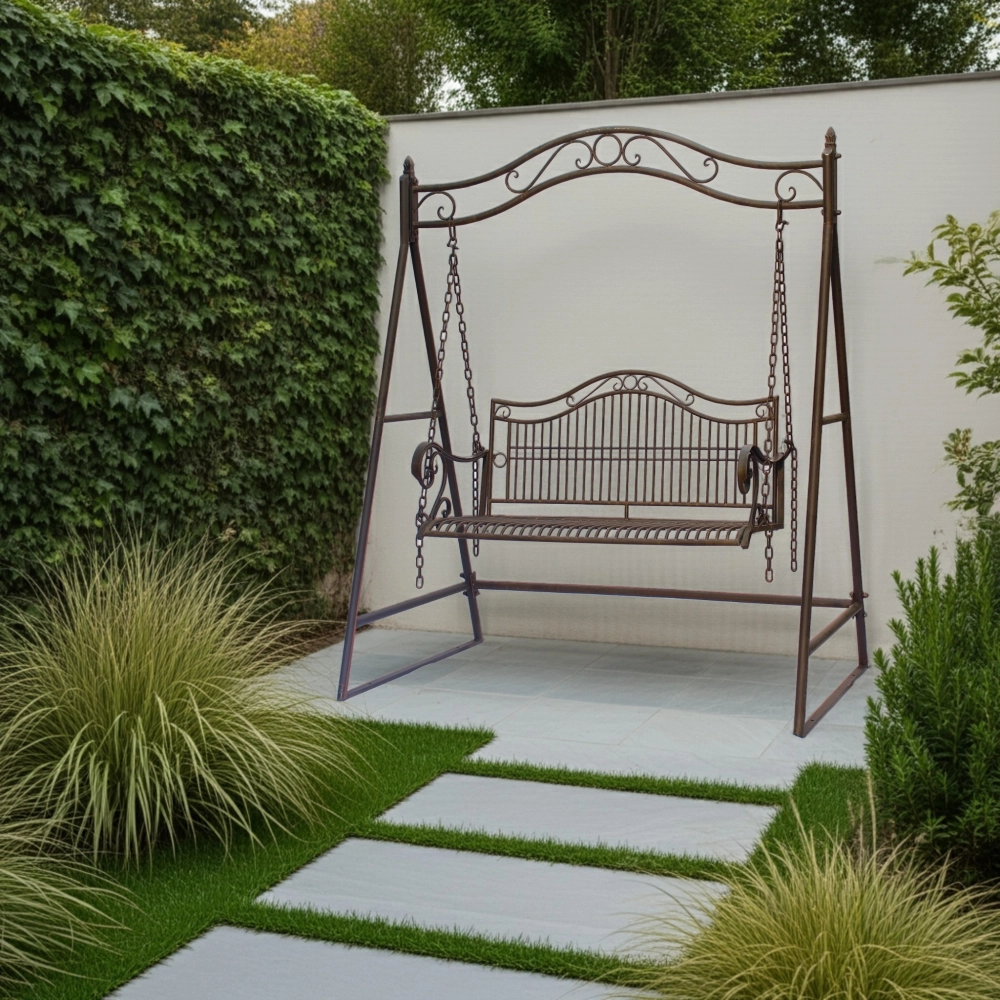 Mẫu xích đu sân vườn đẹp phong cách hiện đại