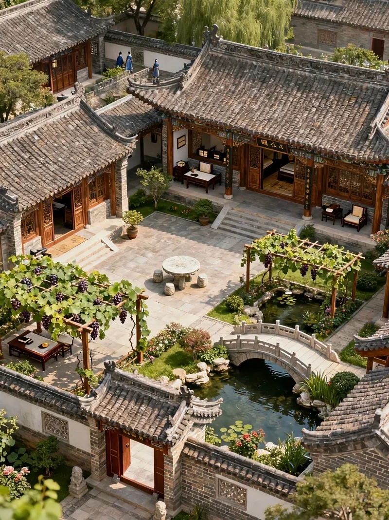 Thư giãn tại mẫu sân vườn Trung Hoa thanh tịnh