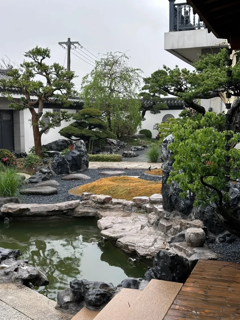 Không gian xanh mát nhờ mẫu sân vườn phong cách Trung Hoa không gian xanh